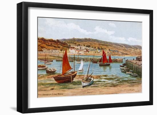 The Harbour, Lyme Regis-Alfred Robert Quinton-Framed Giclee Print
