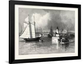 The Harbour-Mouth, Cobourg, Canada, Nineteenth Century-null-Framed Giclee Print