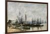 The Harbour of Bordeaux, 1874-Eugene Louis Boudin-Framed Giclee Print