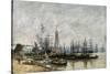 The Harbour of Bordeaux, 1874-Eugene Louis Boudin-Stretched Canvas