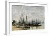 The Harbour of Bordeaux, 1874-Eugene Louis Boudin-Framed Giclee Print