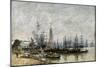 The Harbour of Bordeaux, 1874-Eugene Louis Boudin-Mounted Giclee Print