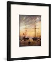 The Harbour of Greifswald-Caspar David Friedrich-Framed Art Print