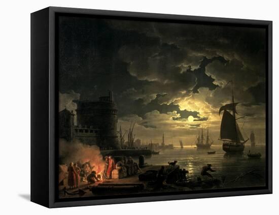 The Harbour of Palermo, 1750-Claude Joseph Vernet-Framed Stretched Canvas