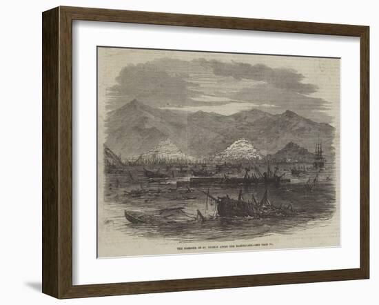 The Harbour of St Thomas after the Earthquake-null-Framed Giclee Print