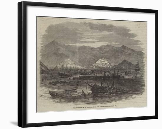 The Harbour of St Thomas after the Earthquake-null-Framed Giclee Print