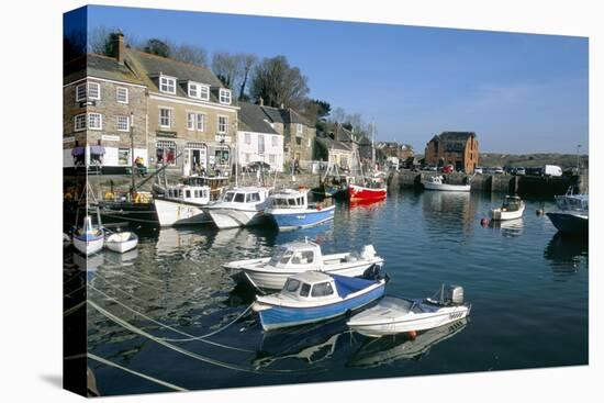 The Harbour, Padstow, Cornwall, England, United Kingdom-Charles Bowman-Stretched Canvas