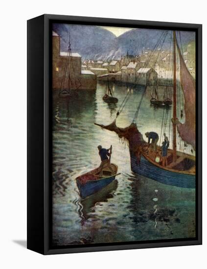 The Harbour, Polperro, Cornwall, 1924-1926-Edward Frederick Ertz-Framed Stretched Canvas