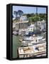 The Harbour, Polperro, Cornwall, England, United Kingdom, Europe-David Clapp-Framed Stretched Canvas
