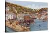 The Harbour, Polperro-Alfred Robert Quinton-Stretched Canvas