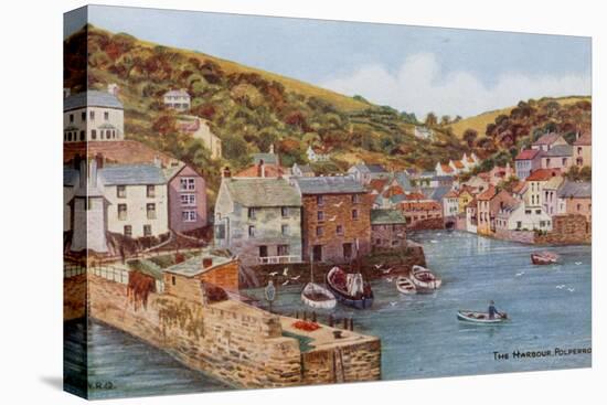 The Harbour, Polperro-Alfred Robert Quinton-Stretched Canvas