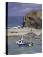The Harbour, Port Isaac, April-Tom Hughes-Stretched Canvas