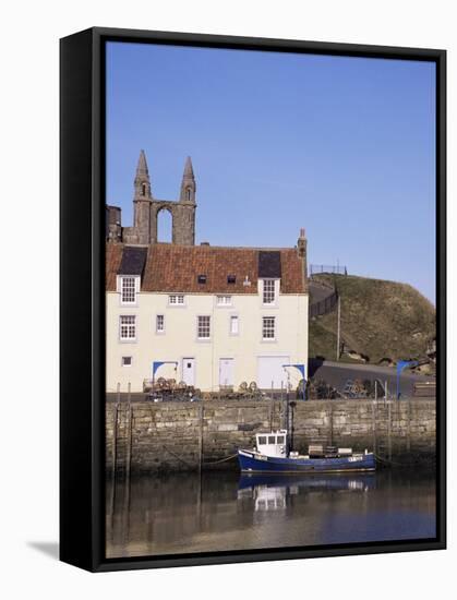 The Harbour, St. Andrews, Fife, Scotland, United Kingdom-Michael Jenner-Framed Stretched Canvas