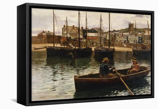 The Harbour, St.Ives, Cornwall-William Henry Bartlett-Framed Stretched Canvas