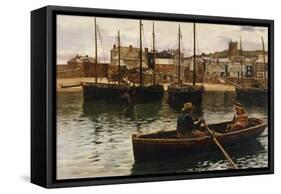 The Harbour, St.Ives, Cornwall-William Henry Bartlett-Framed Stretched Canvas