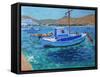 The Harbour, Tinos, 2012-Andrew Macara-Framed Stretched Canvas