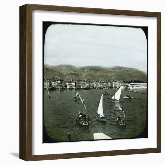 The Harbour, Toulon (Var, France), around 1900-Leon, Levy et Fils-Framed Photographic Print