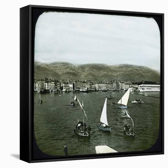 The Harbour, Toulon (Var, France), around 1900-Leon, Levy et Fils-Framed Stretched Canvas