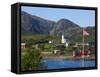 The Harbour Town of Malnes, Vesteralen, Nordland, Norway-Doug Pearson-Framed Stretched Canvas
