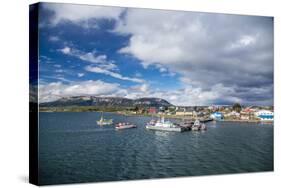 The Harbour Town of Puerto Natales, Patagonia, Chile, South America-Michael Nolan-Stretched Canvas