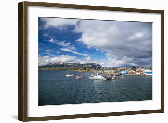 The Harbour Town of Puerto Natales, Patagonia, Chile, South America-Michael Nolan-Framed Photographic Print