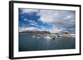 The Harbour Town of Puerto Natales, Patagonia, Chile, South America-Michael Nolan-Framed Photographic Print