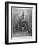 The Hare and the Frogs, from 'The Fables' of La Fontaine, Engraved by Stephane Pannemaker…-Gustave Doré-Framed Giclee Print