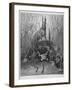 The Hare and the Frogs, from 'The Fables' of La Fontaine, Engraved by Stephane Pannemaker…-Gustave Doré-Framed Giclee Print