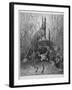 The Hare and the Frogs, from 'The Fables' of La Fontaine, Engraved by Stephane Pannemaker…-Gustave Doré-Framed Giclee Print