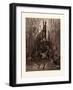 The Hare and the Frogs-Gustave Dore-Framed Giclee Print