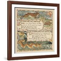 The Hare and the Tortoise and the Hare and the Frogs-null-Framed Art Print