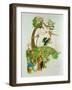 The Hare and the Tortoise, from 'Fables' by Jean De La Fontaine (1621-95)-Gaston Gelibert-Framed Giclee Print