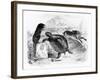 The Hare and the Tortoise, Illustration for 'Fables' of La Fontaine, Published by H. Fournier…-J.J. Grandville-Framed Giclee Print