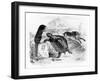 The Hare and the Tortoise, Illustration for 'Fables' of La Fontaine, Published by H. Fournier…-J.J. Grandville-Framed Giclee Print