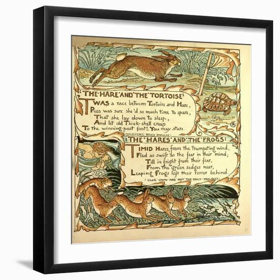 The Hare and the Tortoise the Hares and the Frogs-null-Framed Giclee Print