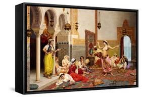 The Harem Dance-Giulio Rosati-Framed Stretched Canvas