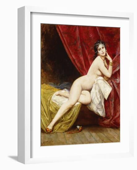 The Harem Favourite, (Oil on Canvas)-Fabio Fabbi-Framed Giclee Print