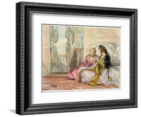 The Harem, Plate 1 from Illustrations of Constantinople, Engraved by the Artist, 1837-John Frederick Lewis-Framed Giclee Print