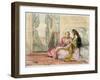 The Harem, Plate 1 from Illustrations of Constantinople, Engraved by the Artist, 1837-John Frederick Lewis-Framed Giclee Print