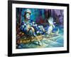 The Harlequin And A White Parrot-balaikin2009-Framed Art Print