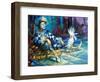 The Harlequin And A White Parrot-balaikin2009-Framed Art Print