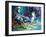 The Harlequin And A White Parrot-balaikin2009-Framed Art Print