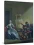 The Harlequin Painter, circa 1742-Giovanni Domenico Ferretti-Stretched Canvas