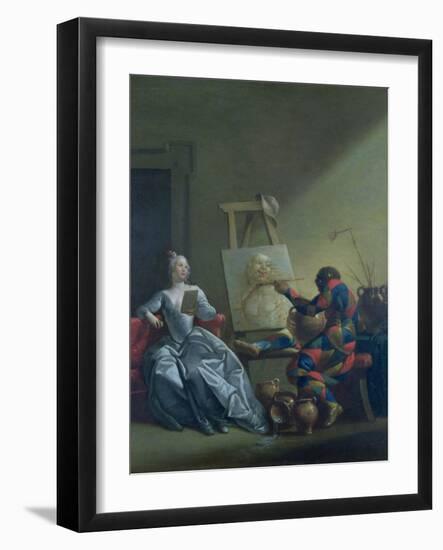 The Harlequin Painter, circa 1742-Giovanni Domenico Ferretti-Framed Giclee Print