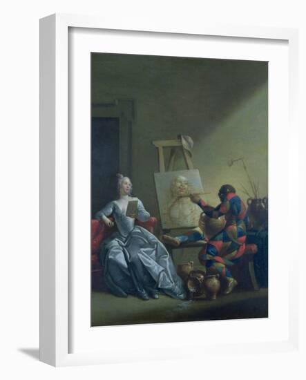 The Harlequin Painter, circa 1742-Giovanni Domenico Ferretti-Framed Giclee Print