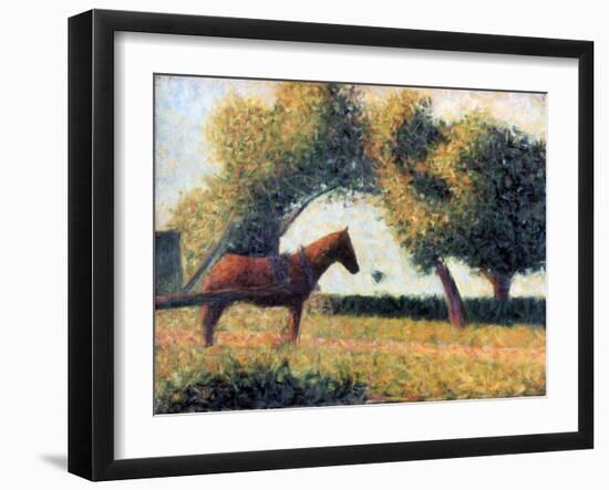 The Harnessed Horse, 1883-Georges Seurat-Framed Giclee Print