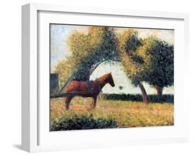 The Harnessed Horse, 1883-Georges Seurat-Framed Giclee Print