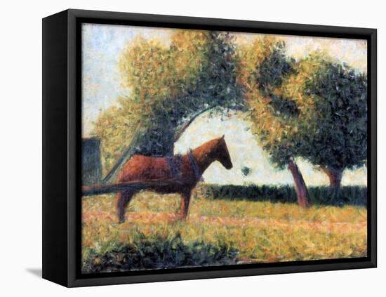 The Harnessed Horse, 1883-Georges Seurat-Framed Stretched Canvas
