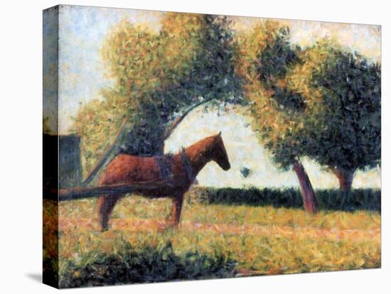 The Harnessed Horse, 1883-Georges Seurat-Stretched Canvas