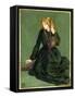The Harp Player, a Study of Annie Miller, 1872 (W/C and Gouache)-Dante Gabriel Rossetti-Framed Stretched Canvas
